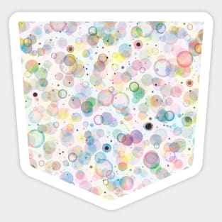 Pocket - Cosmic Bubbles Multicolored Sticker